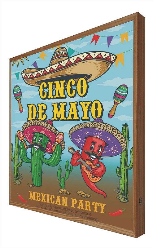 Mexican Party Vintage Backlit Sign