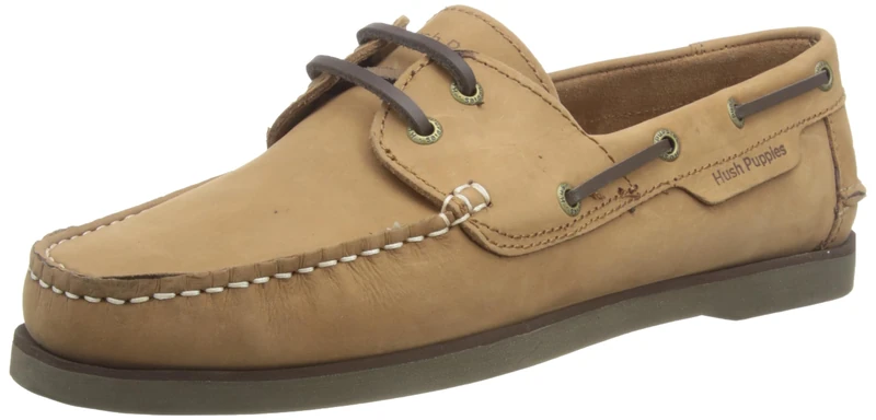 Hush Puppies Men's Henry Boat Shoe, Tan, 6