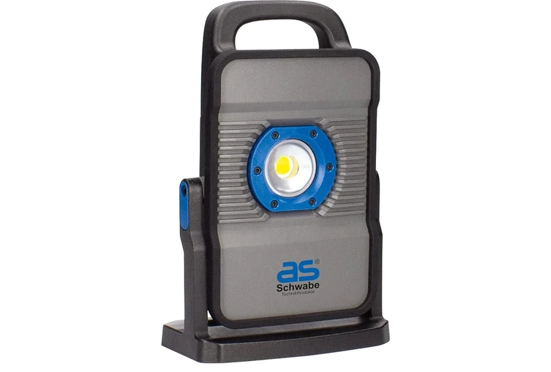 as - Schwabe ACCULINE Multi LED Spotlight 20 W, 2600 Lumen – with Adapter for Batteries from Various Manufacturers (14.4 V/18 V) – Robust Construction Spotlight – Power Bank Function – 4 Light Levels