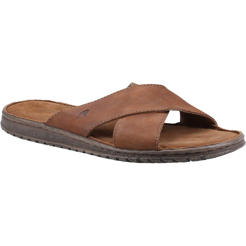 Hush Puppies Men's Nile Cross Over Sandal, Brown, 12