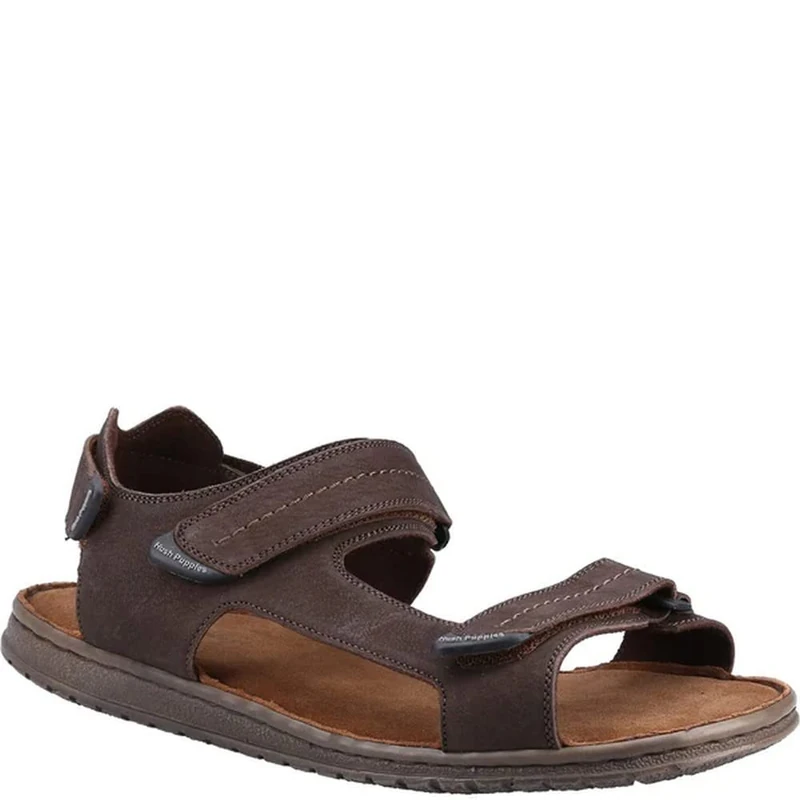 Hush Puppies Men's Neville Quarter Strap Sandal, Brown, 8