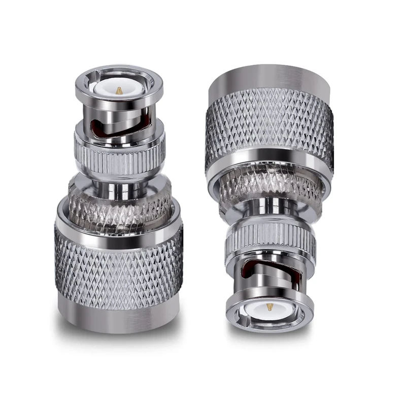TUOLNK BNC Male to UHF PL259 Male RF Coaxial Adapter SO239 Male Plug to BNC Male Plug Coaxial Connector for Extension Cable 2pcs