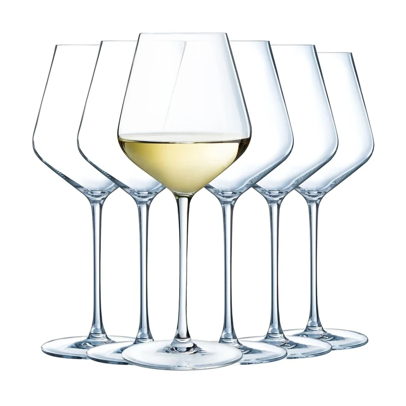 Cristal d'Arques Paris Ultimate Collection 6 Crystal Stemmed Glasses 47 cl – Brilliance, Transparency and High Resistance – Made in France – Reinforced Packaging, Suitable for Online Sale