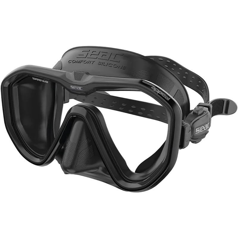 SEAC Appeal, Made in Italy single lens diving mask with 3D buckle directly to the skirt
