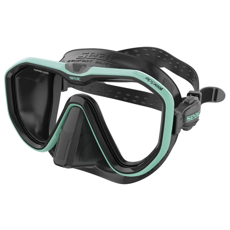 SEAC Appeal, Made in Italy single lens diving mask with 3D buckle directly to the skirt