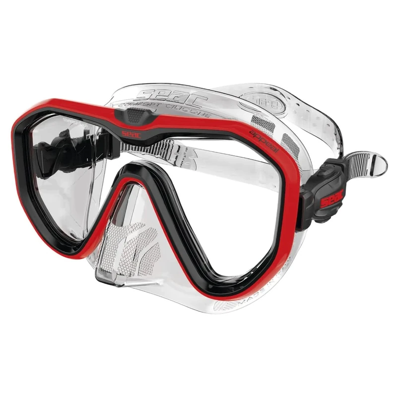 SEAC Appeal, Made in Italy single lens diving mask with 3D buckle directly to the skirt