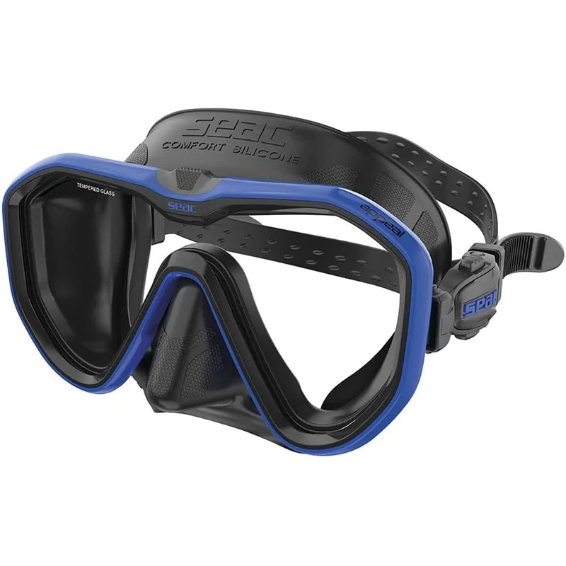 SEAC Appeal, Made in Italy single lens diving mask with 3D buckle directly to the skirt
