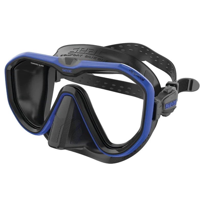 SEAC Appeal, Made in Italy single lens diving mask with 3D buckle directly to the skirt