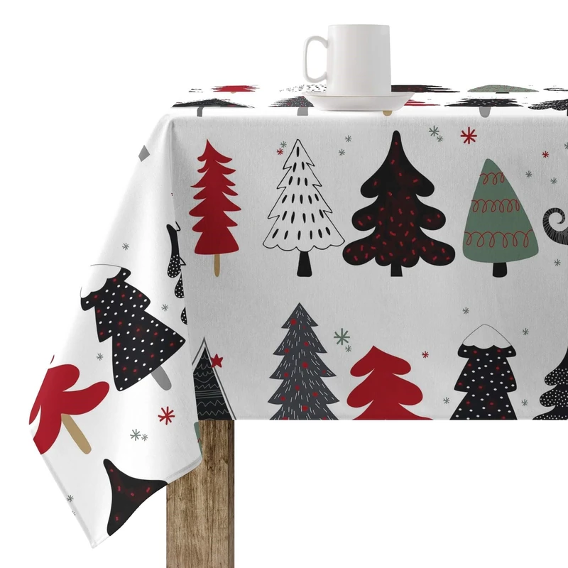 Belum Merry Christmas 14 Christmas Tablecloth XL 180 x 300 cm 100% Cotton Resin Coated Stain Resistant