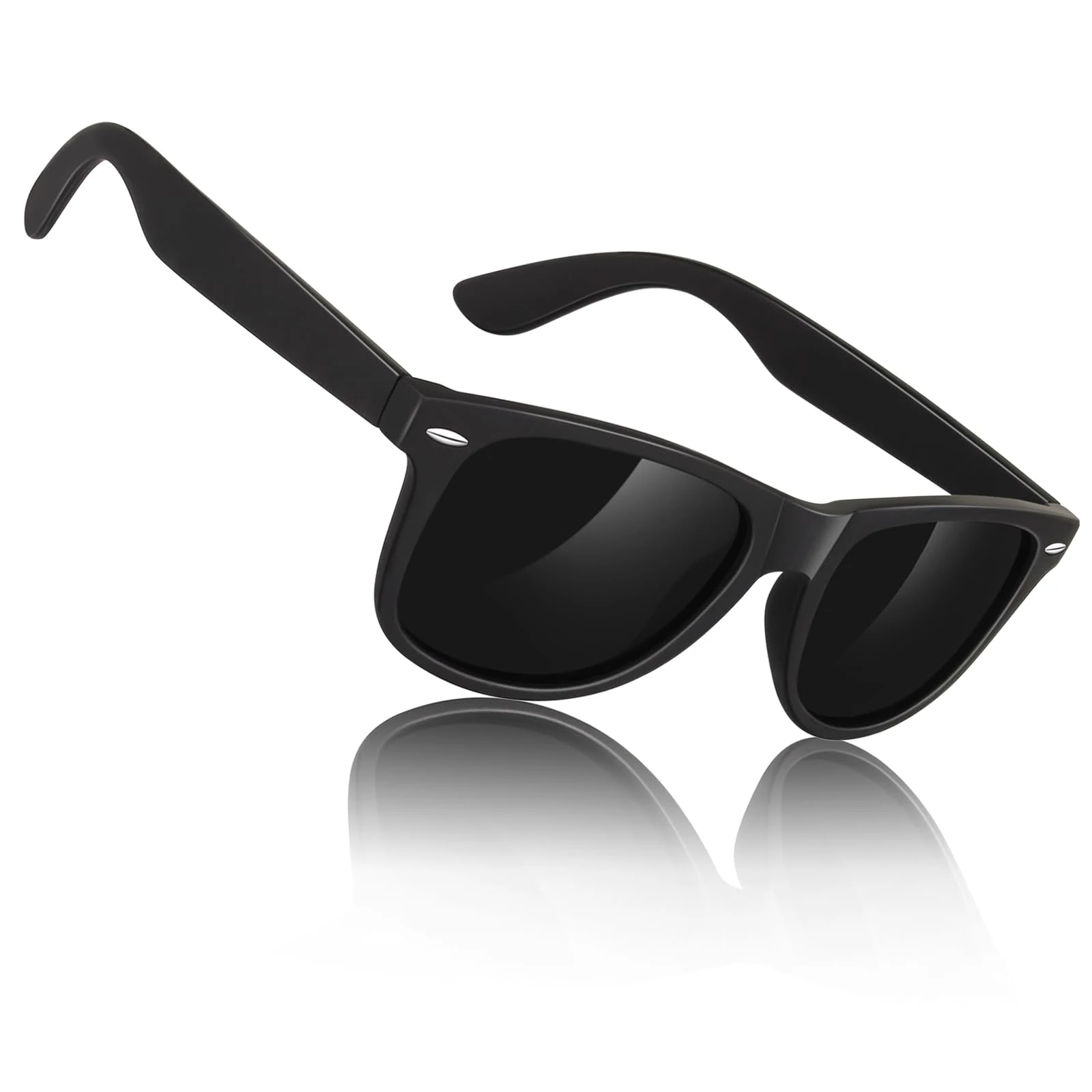 Sunier Sunglasses Mens Womens Polarised, Retro Square Ultralight Driving Fishing Running Cycling Shades Mens with UV400 Protection