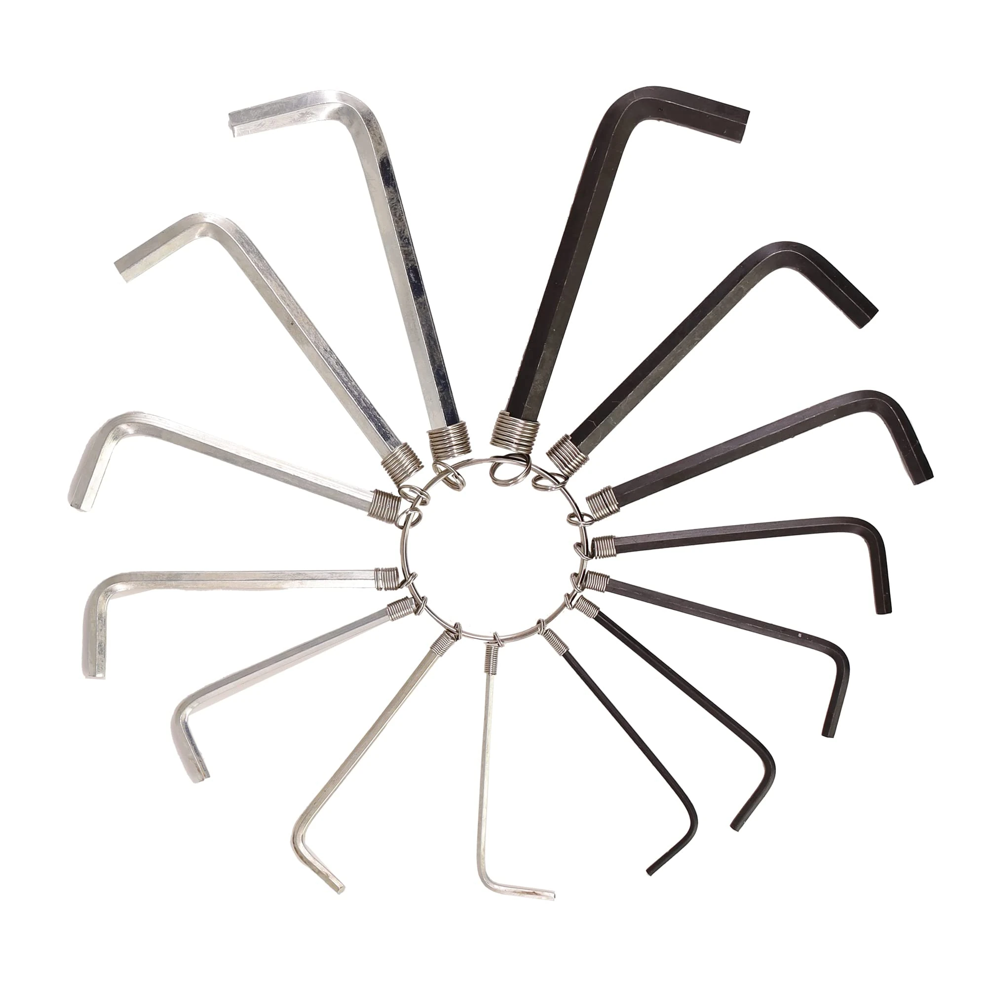 D.A.Y. Republic 14 Piece HEX Key Allen Key Set ON A Convenient Metal Ring, Metric 2mm 2.5mm 3mm 4mm 5mm 6mm 1/16” 5/64” 3/32” ⅛” 5/32” 3/16” & 7/32” (14 Piece Set)