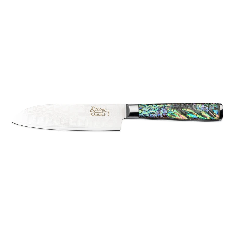 Katana Saya Katana Pearl KP-01 12cm Santoku Knife, Silver