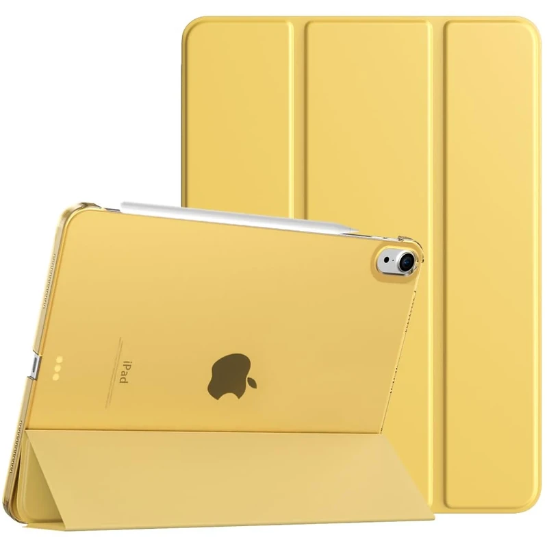 TiMOVO for iPad Air 11 Inch Case (M4 2026/M3 2025/M2 2024), iPad Air 5th Generation 2022/4th Gen 2020 10.9 Inch, Slim Hard Translucent Back Cover, Support Auto Wake/Sleep, Light Yellow