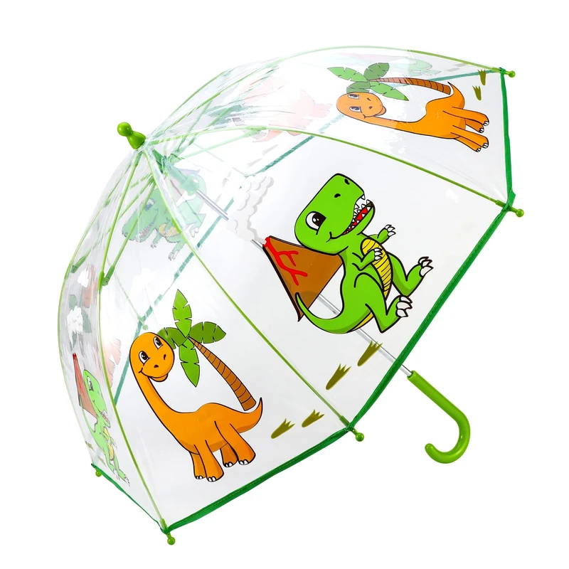 Hartom Kids Dinosaur Dome Umbrella - 72cm Clear POE Canopy - Image 1