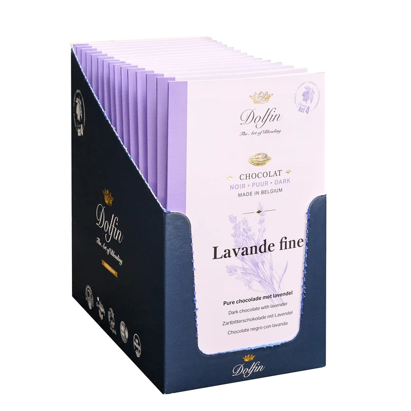 Dolfin Dark Chocolate With Lavender - 15 x 70 gram
