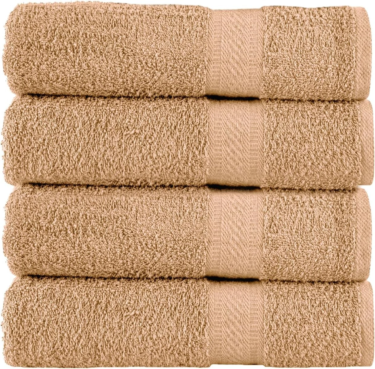 SweetNeedle Bath Towels - Set of 4 Bathroom Bath Sheets Linen, 70x140 cm - Hotel Quality 100% Cotton, Quick Dry, Light Weight, Highly Absorbent for Shower, Spa, Beach, Pool, Daily Use, Gift