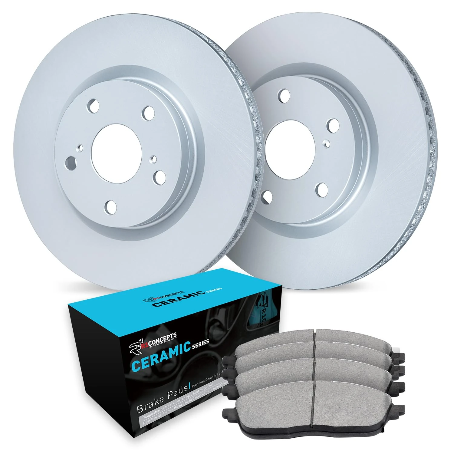 R1 Concepts Front Brakes and Rotors Kit |Front Brake Pads| Brake Rotors and Pads| Ceramic Brake Pads and Rotors WDWN1-73037