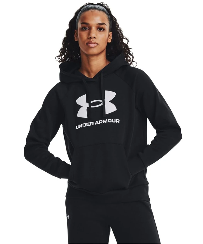 Under Armour Women's UA Rival Fleece Big Logo HDY Shirt Black