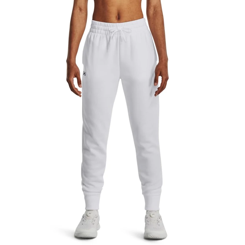 Under Armour Womens Rival Fleece Joggers White L