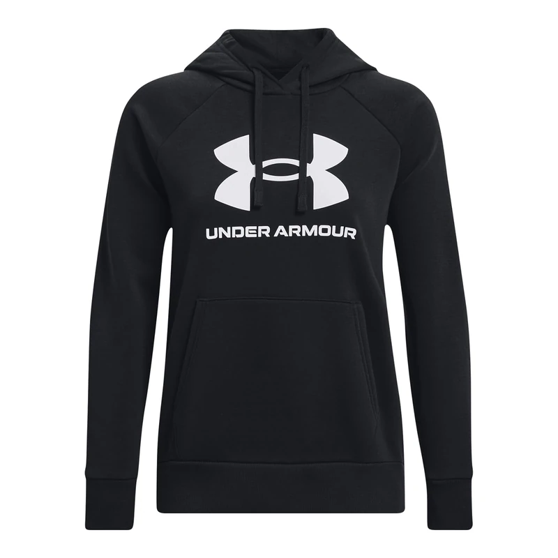 Under Armour Women's UA Rival Fleece Big Logo HDY Shirt Black - Image 1
