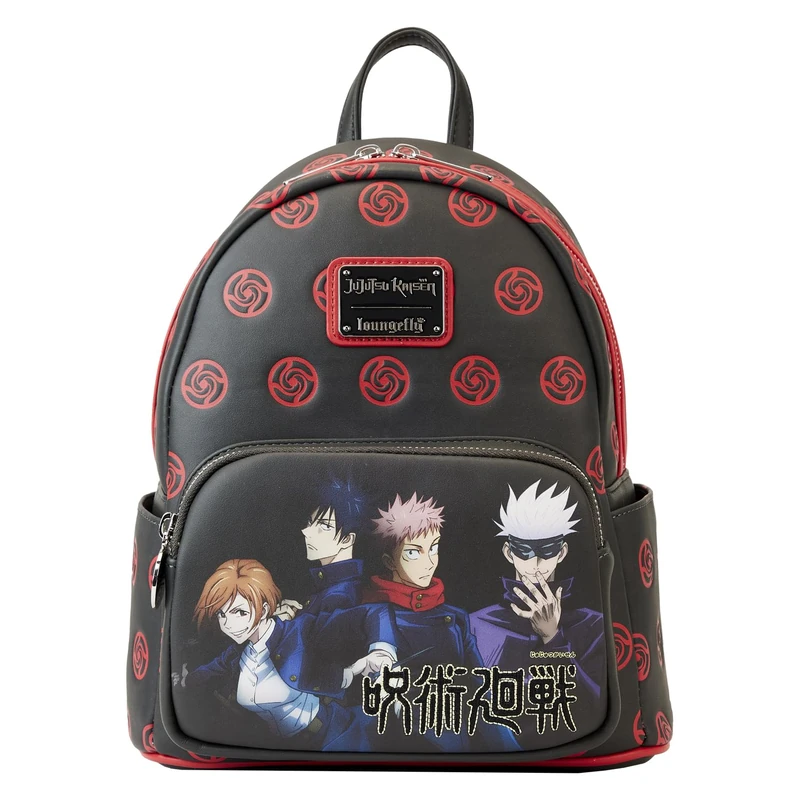 Loungefly Jujutsu Kaisin - Backpack - Jujutsu Kaisen - Amazon Exclusive - Premium Vegan Leather - Gift Idea - Official Merchandise - for Boys, Girls Men and Women - Anime Fans