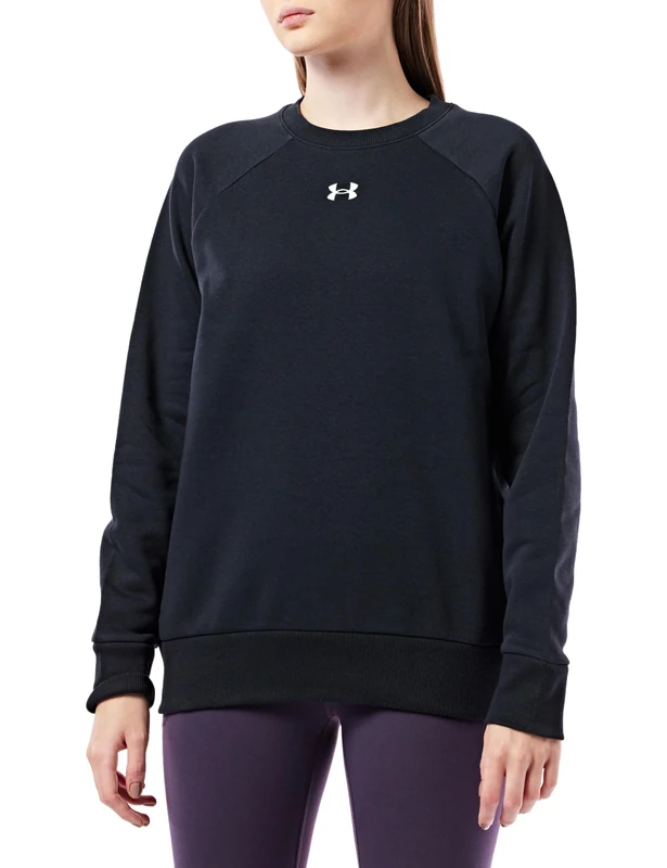 Under Armour Women's UA Rival Fleece Crew Shirt Black