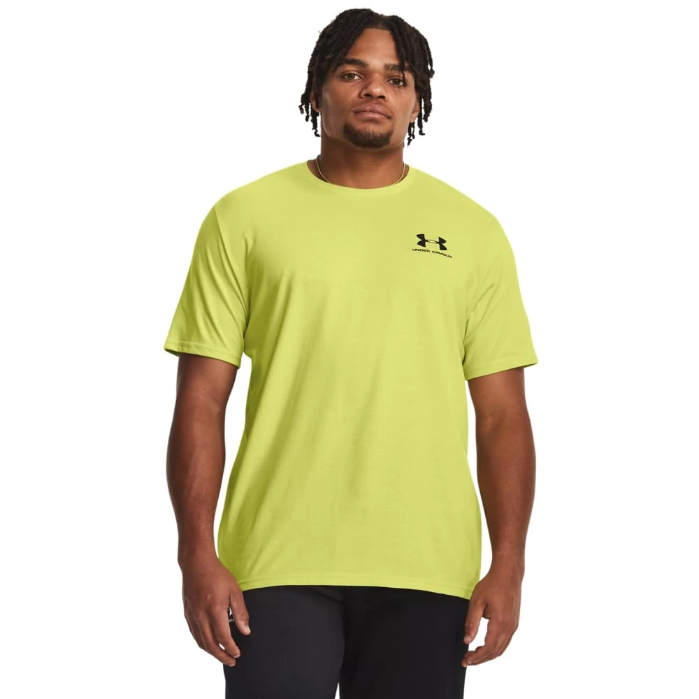 Under Armour Men's Ua Sportstyle Left Chest Short Sleeve T-Shirt, (743) Lime Yellow/Black, XS