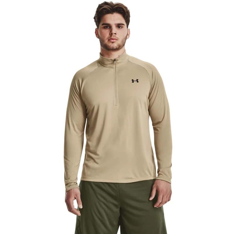 Under Armour Men's Tech 2.0 ½ Zip, (299) City Khaki / / Black, XXL