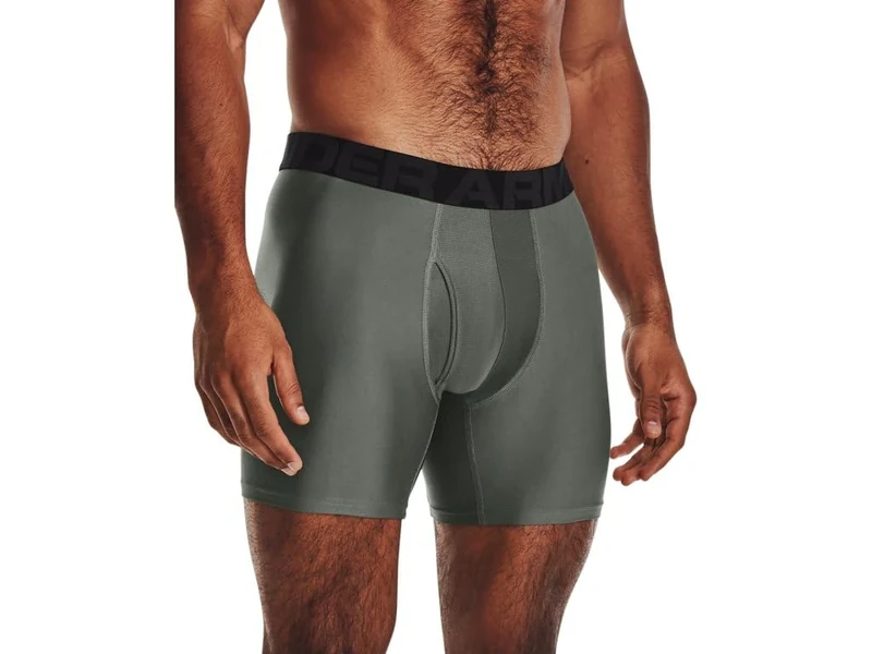 Under Armour Men's Standard Tech 6-inch Boxerjock 1-Pack, (182) Colorado Sage / / Black, Medium