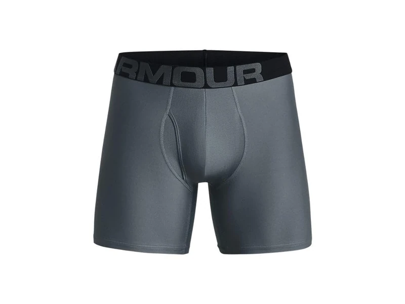 Under Armour Men's Standard Tech 6-inch Boxerjock 1-Pack, (002) Gravel / / Black, Medium