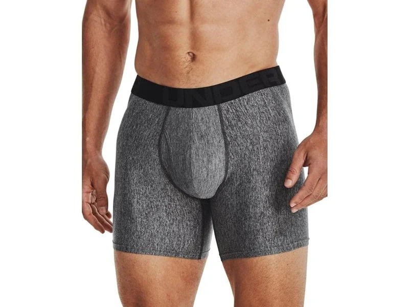 Under Armour Men's Standard Tech 6-inch Boxerjock 1-Pack, (017) Jet Gray Medium Heather / / Black