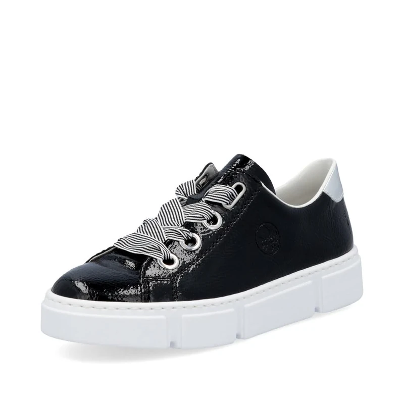 Rieker Women Lace-Up Shoes N59A2, Ladies Casual lace-up Shoes,Sneakers,Removable Insole,Laces,Sporty,Casual Shoe,Black (Schwarz / 00),37 EU / 4 UK - Image 1