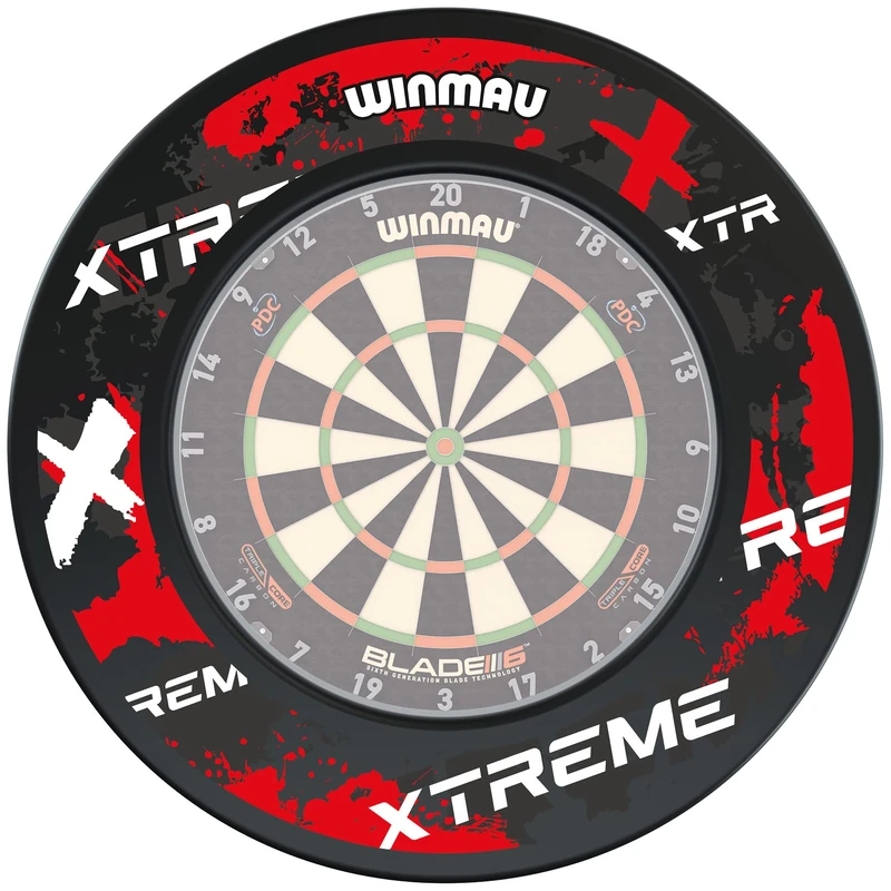 WINMAU Xtreme Design Dart Board Surround Ring - Red - Durable Backboard Wall Protector for Dartboards - Professional Darts Accessories