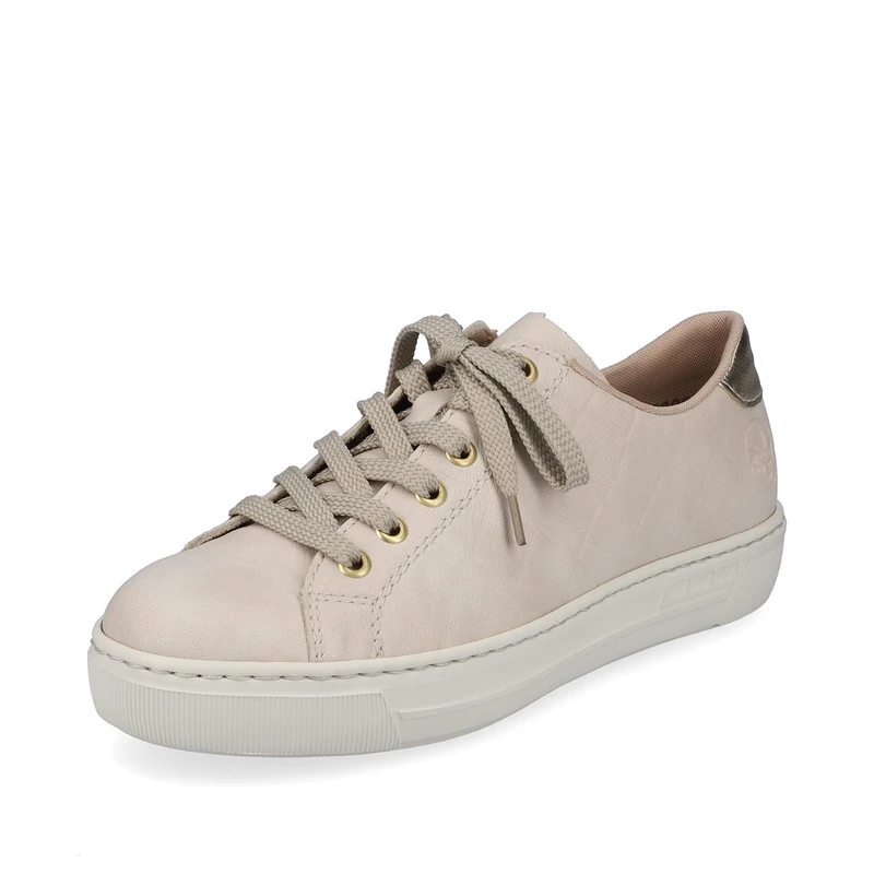 Rieker Women Lace-Up Shoes L9800, Ladies Casual lace-up Shoes,Sneakers,Street Shoe,Casual Shoe,Sneaker,Laces,Beige (Beige / 80),41 EU / 7.5 UK