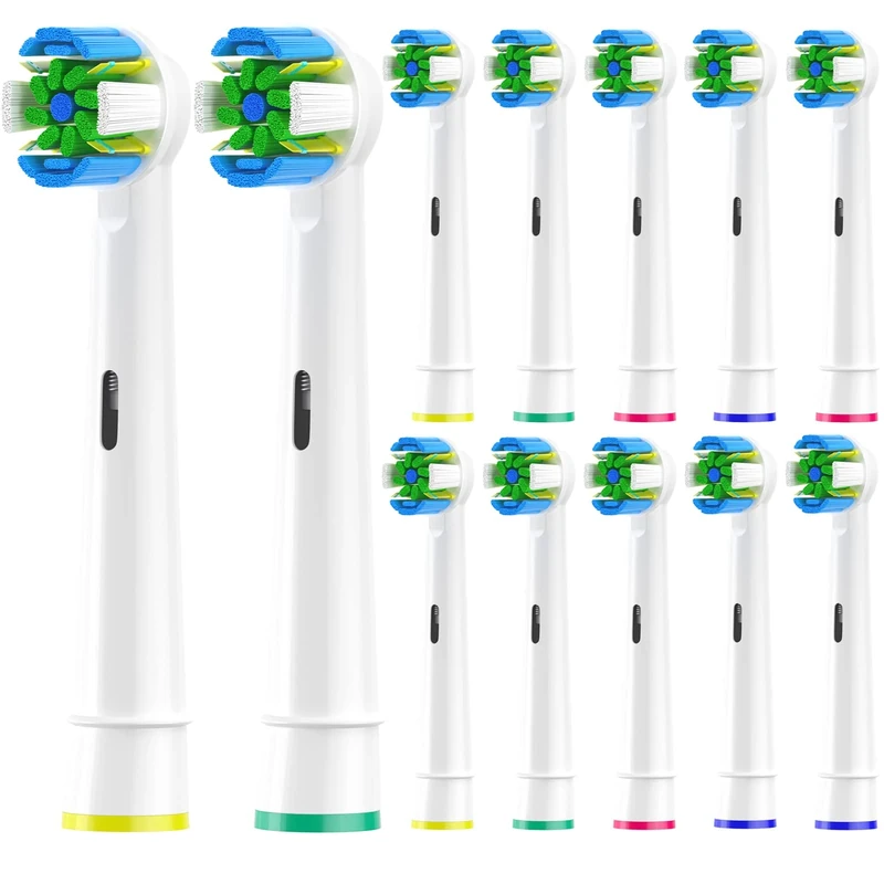 WENS Floss Toothbrush Head Compatible with Braun Oral-B Electric Toothbrushes, Toothbrush Heads Fit for Oral b Pro 3 Series/3500/Pro 1 Series/600/Smart Series/6000N/ Vitality, 12