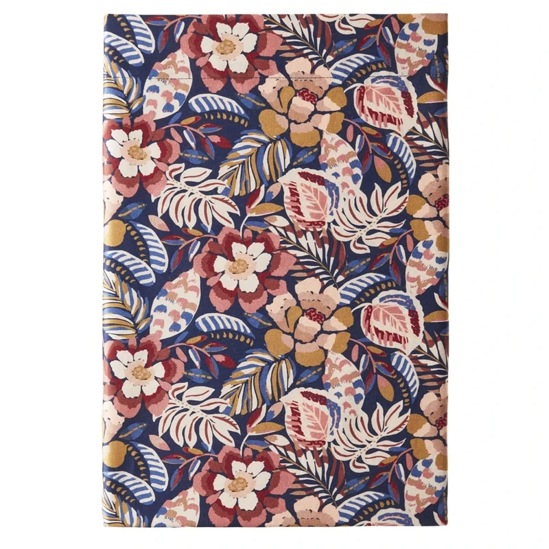 Folk Flowers Printed Cotton Sateen Flat Sheet 240 x 300 cm Essix