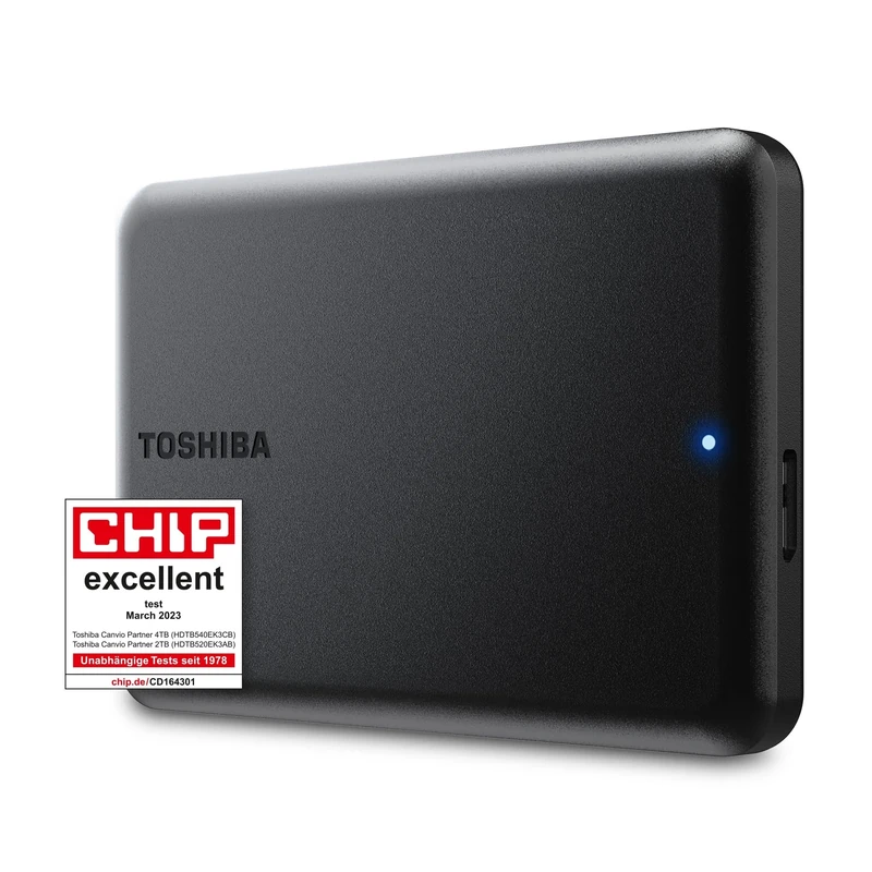 Toshiba Canvio Partner 2TB Portable 2.5’’ External Hard Drive, USB 3.2, Mac & Windows compatible. (HDTB520EK3AB)