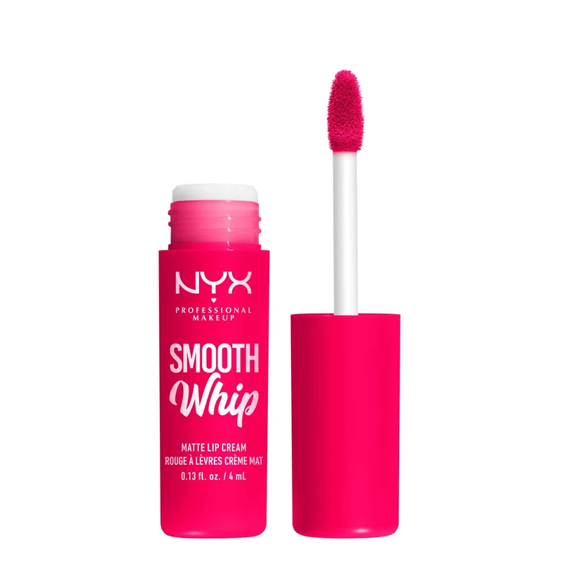 NYX Professional Makeup Liquid Lipstick, Matte Lip Cream, Ultra-Vibrant Shades, With Shea & Cocoa Butter, Smooth Whip, Shade: Pillow Fight