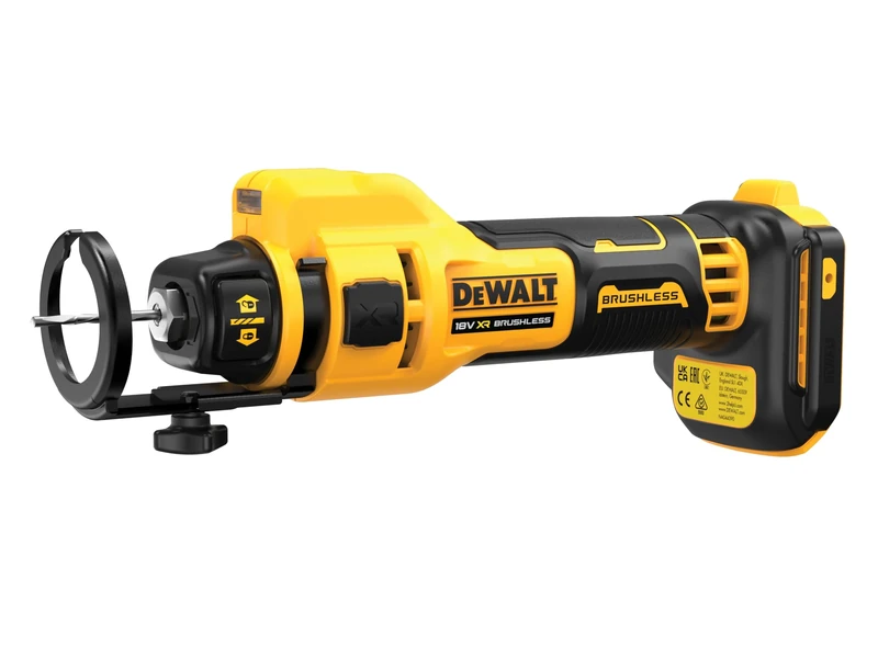 DEWALT DCE555N-XJ - Brushless Cut-Off Saw for XR 18V Drywall, 26,000 RPM, LED Light, Includes 3.2mm and 6.4mm Collets