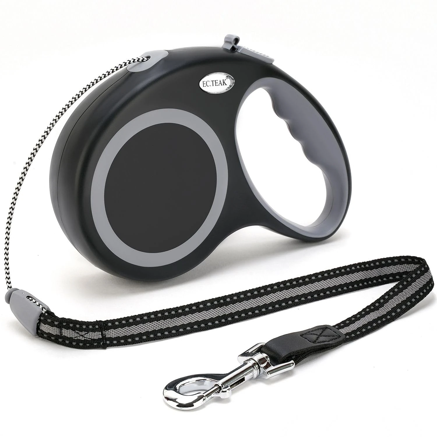 EC.TEAK Retractable Dog Leash, 30 FT Dog Walking Leash for Medium Large Dogs up to 110lbs, Heavy Duty No Tangle, Large