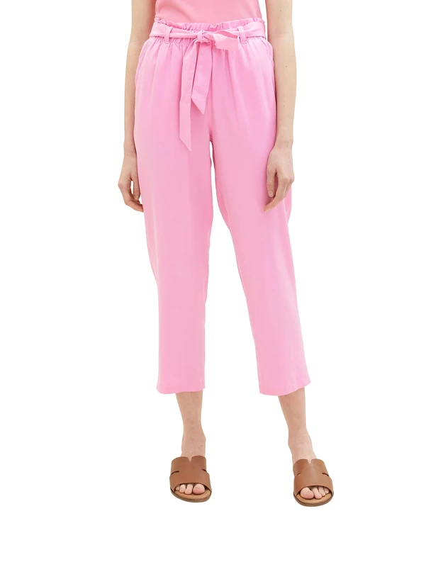 Tom Tailor Denim Ladies Tapered Fit Trousers 1035436, 31685 - Fresh Pink, Medium