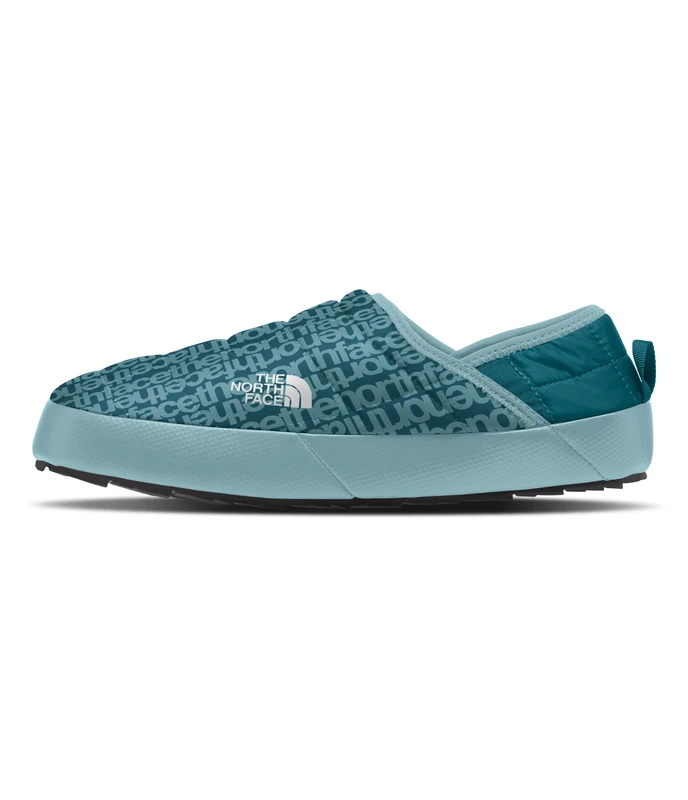THE NORTH FACE Men's Thermoball Traction Mule V, Blue Coral TNF Lowercase Print Blue Coral, 44.5 EU