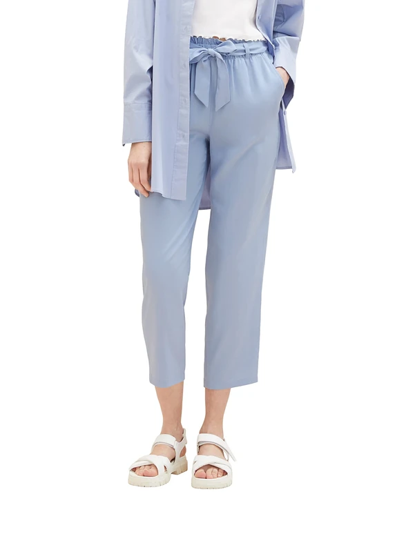 Tom Tailor Denim Ladies Tapered Fit Trousers 1035436, 12819 - Parisienne Blue, Medium