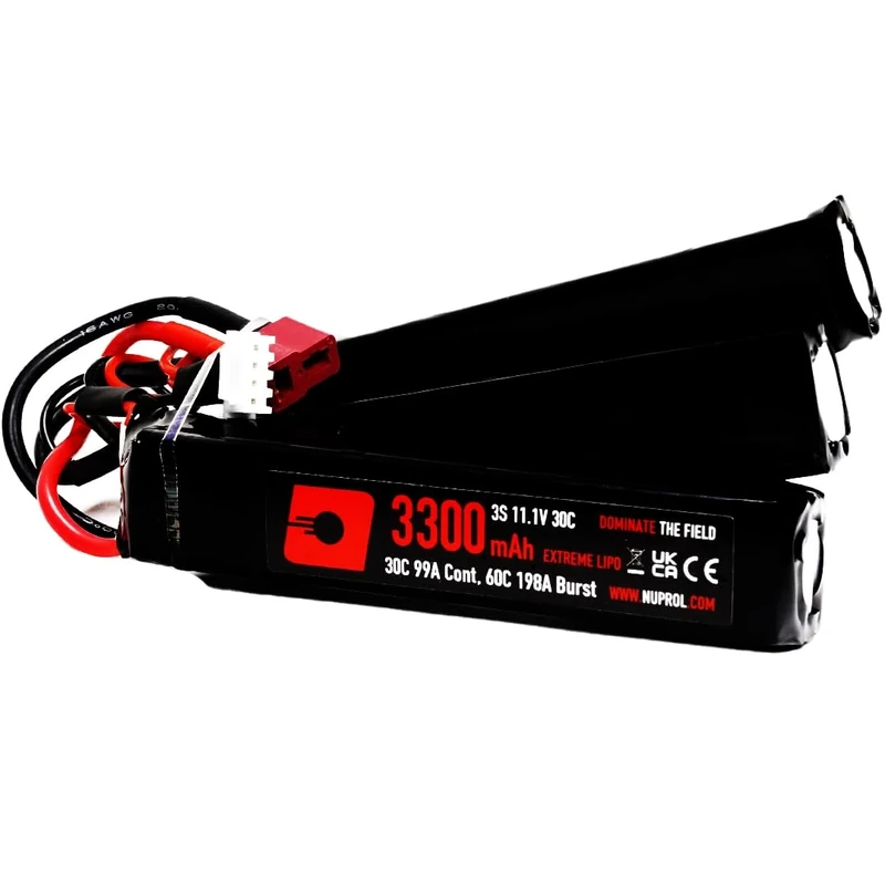 NUPROL Power - 11.1v LiPo 3300mAh 3S Deans [Rate 30C @ 99A] [Burst 60C @ 198A] - Nunchuck