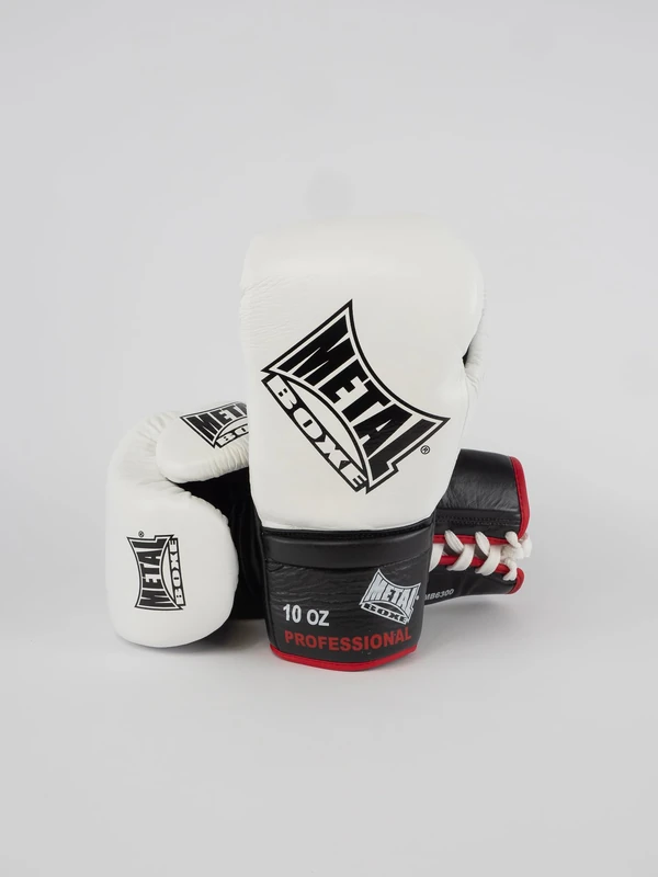 METAL BOXE Leather Boxing Gloves Pro Sirius White 08 oz