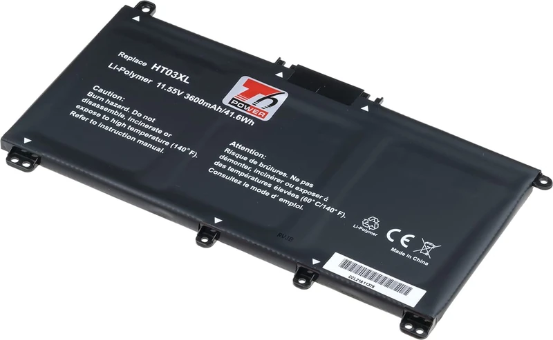 T6 Power Battery for HP 250 G7, 255 G7, 15-cs000, 15-da000, 17-by000, 3600mAh, 41Wh, 3cell, Li-pol