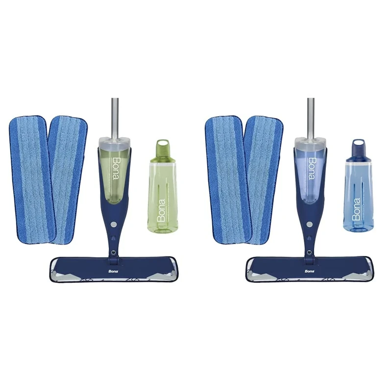 Bona Premium Spray Mop Kit for Hard-Surface Floors + Extra Bona Microfibre Cleaning Pad & Premium Spray Mop Kit for Wood Floors + Extra Microfibre Cleaning Pad