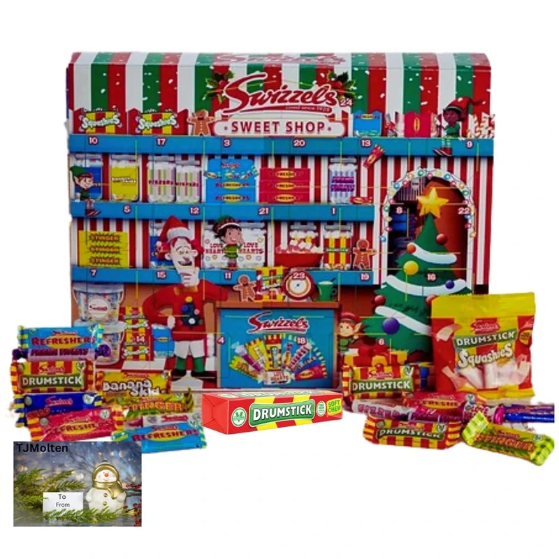 Swizzels Sweets Advent Calendar 2025 - Retro sweets advent calendar | Countdown to Christmas selections sweets | Gluten Free Advent Calendar for Kids Men Women & TJMolten tag 220 g (swizzels advent)