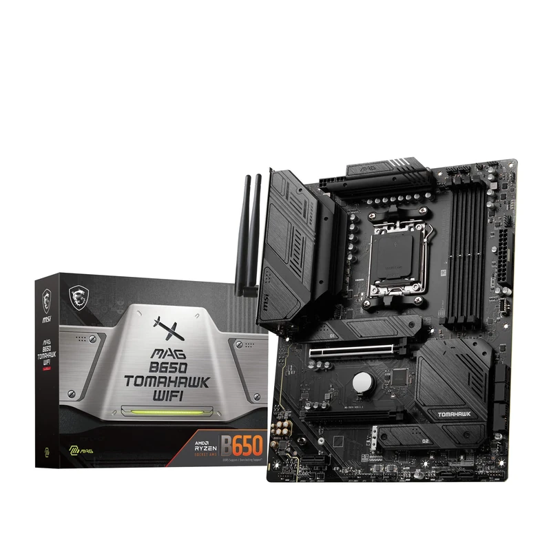 MSI Motherboard MAG B650 TOMAHAWK WIFI AMD Ryzen 7000 Series (AM5) with B650 Chipset ATX MB5907