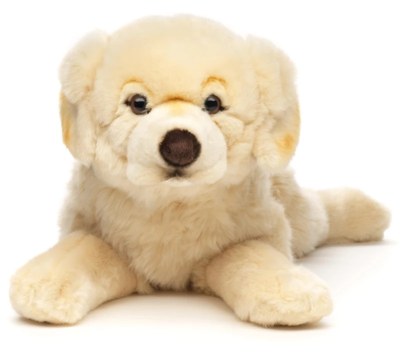 Uni-Toys - Golden Retriever, Lying Down - Without Harness - 60 cm (Length) - Plush Dog - Plush Toy, Cuddly Toy